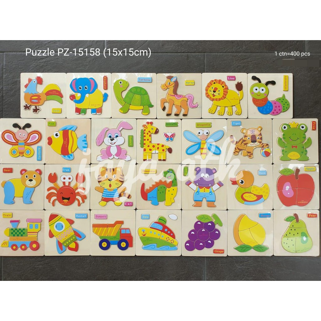 Puzzle Kayu Mini - Mainan Edukasi Animal