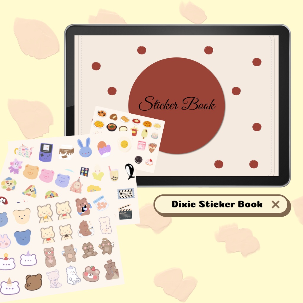 Sticker Book Digital Aesthetic Colorful --- Dixie Sticker Book