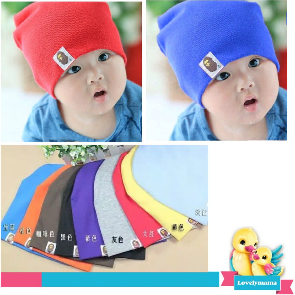 Topi kupluk anak bayi hangat kepala /kupluk lucu baby hat ciput laki