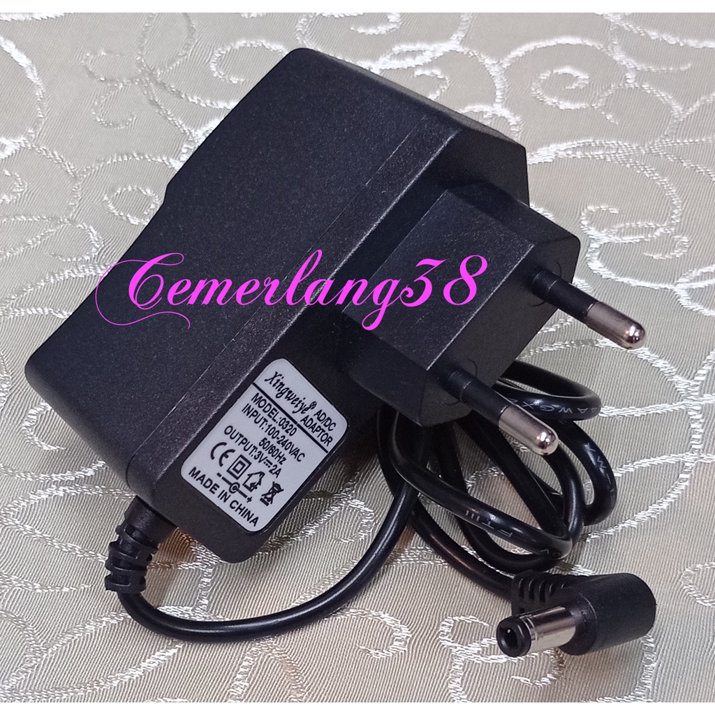 Switching Adaptor 3V 2A BK Transformer Adapter Charger AC to DC 3 V 2 A Power Supply 3 Volt 2 Amper