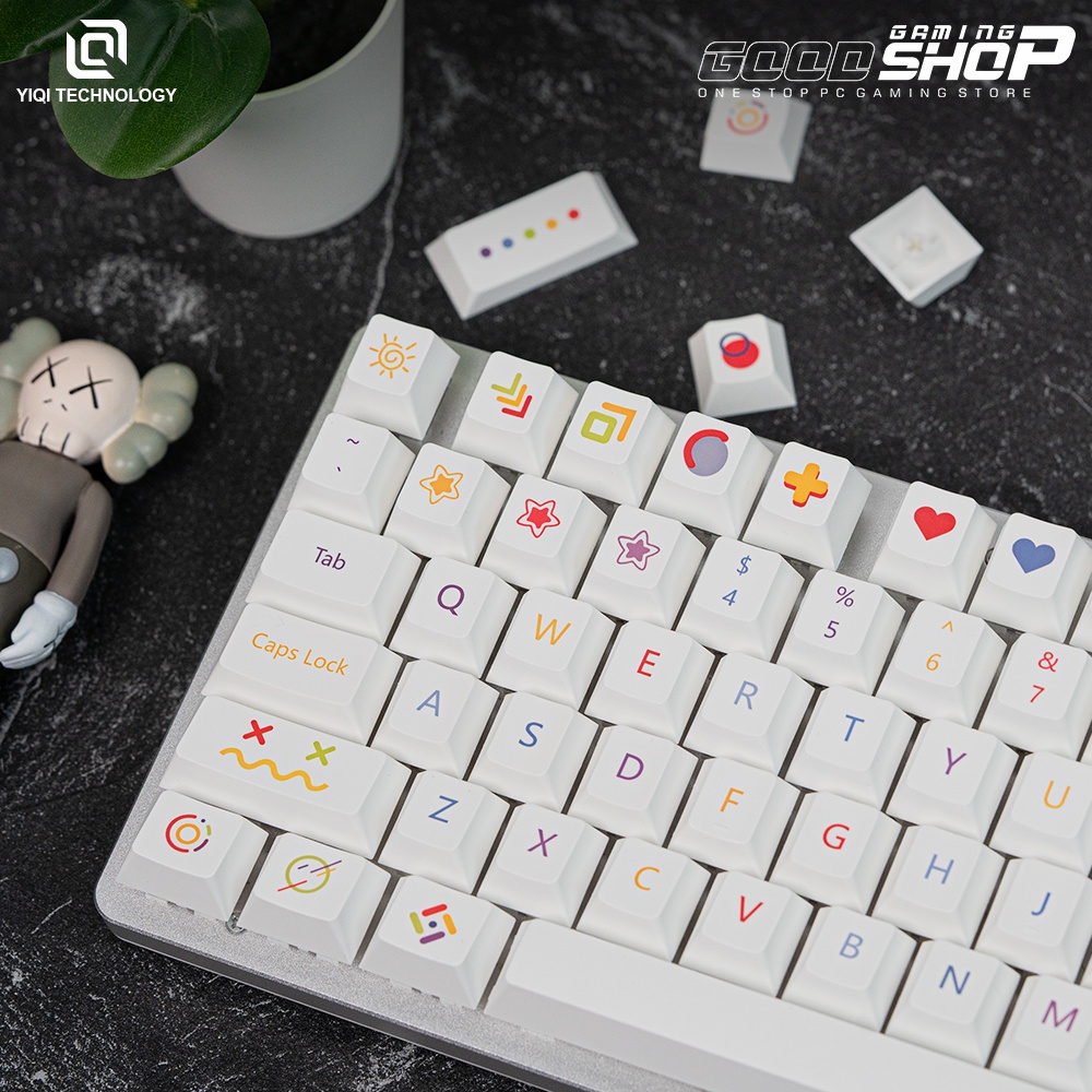 Yiqi Keycaps Colorful Pen PBT Dye-Sub Cherry Profile