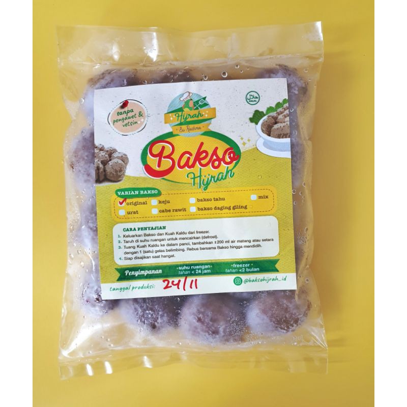 

BAKSO ORIGINAL - BAKSO HIJRAH BU RACHMA / FROZEN FOOD BAKSO / BAKSO NON MSG