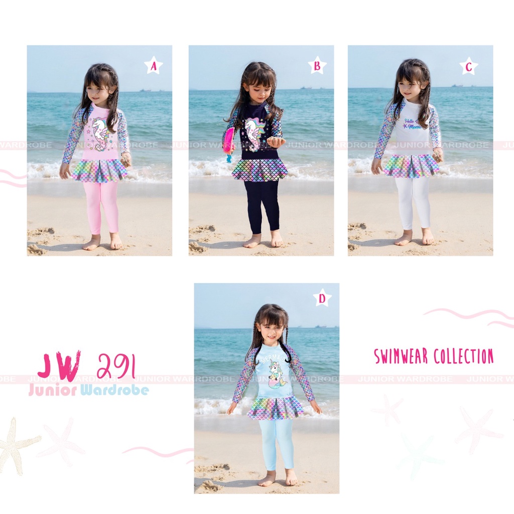 Baju Renang Anak Perempuan Swimwear JW 291 292 295 Unicorn Swan