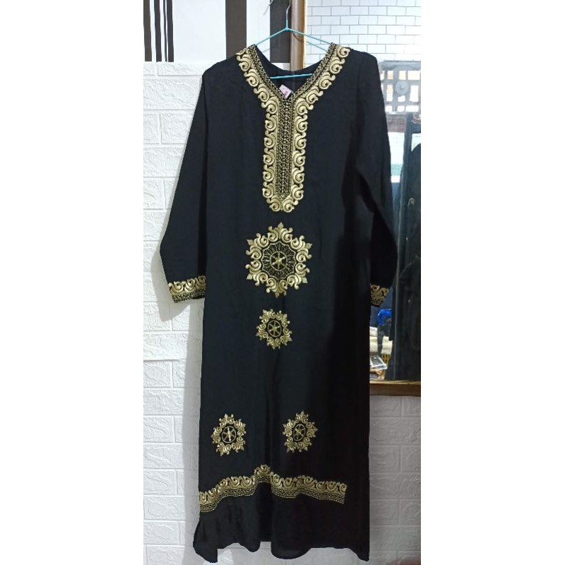 Gamis Abaya Turkey Bordir Abro By Lyne Halim PreLoved