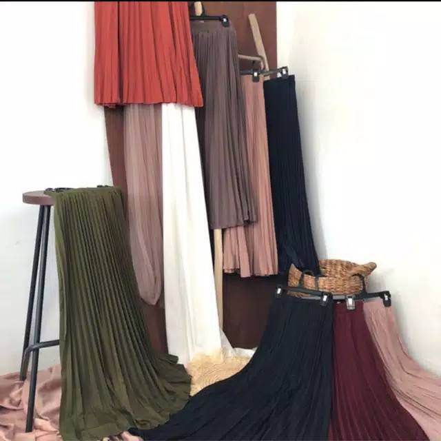 Rok Plisket Premium/Flare Skirt/Pleats Skirt/Hyget Super