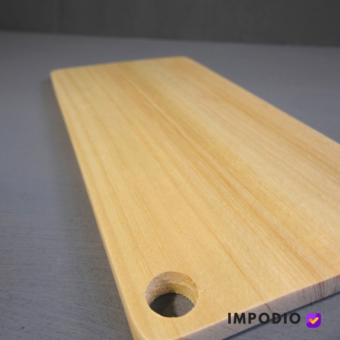 IMPODIO Talenan kayu kotak plong / wooden cutting board 30x15cm