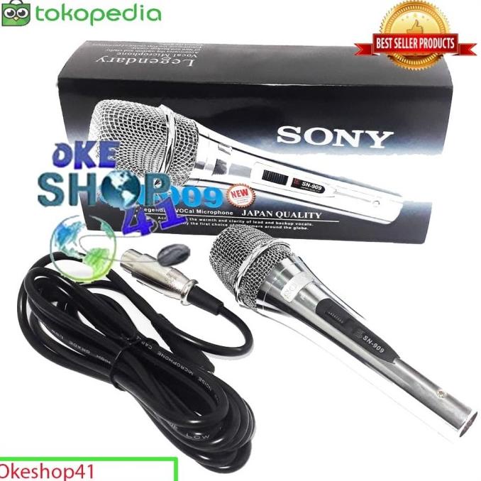 READY COD ORIGINAL MIC KABEL SONY SN-909 KARAOKE MICROPHONE
