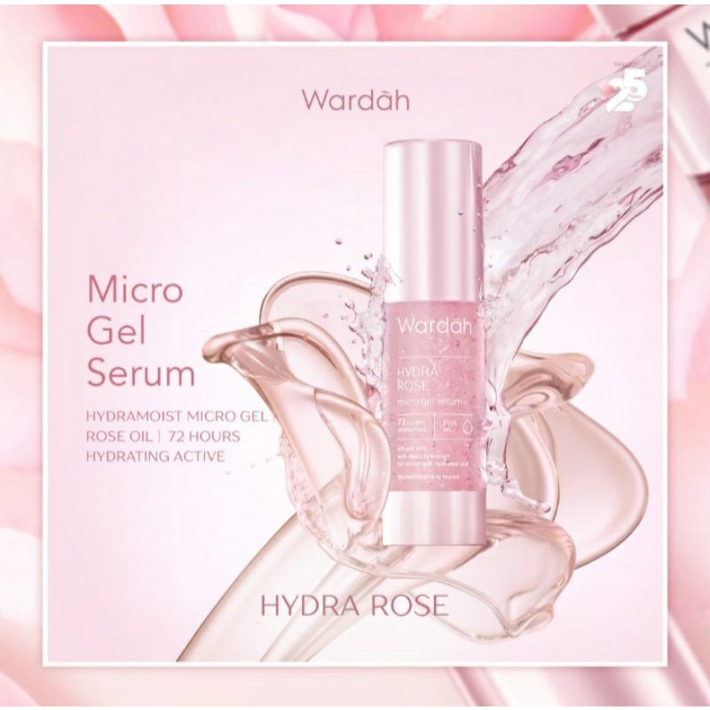 ardah Hydra Rose Micro Gel Serum 30 ml - Serum untuk Kulit Kering dengan Rose Oil