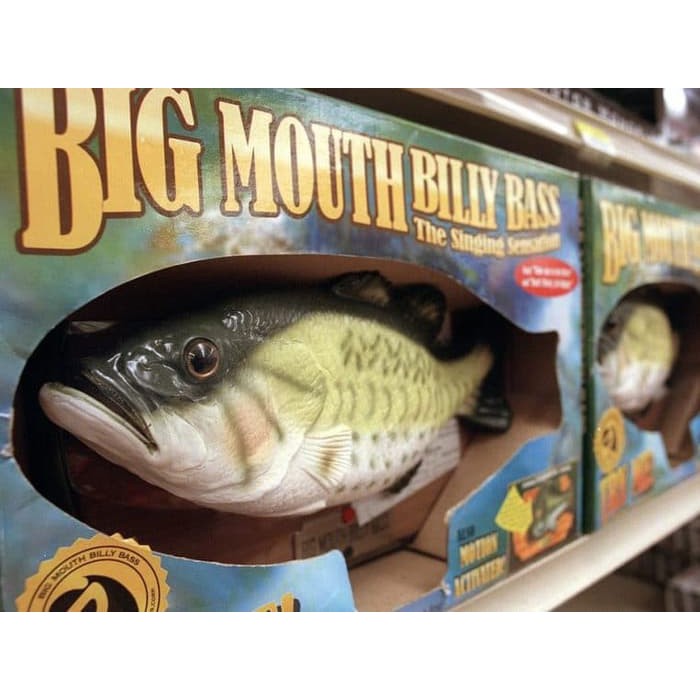 Big Mouth Billy Bass - Pajangan Ikan bernyanyi &amp; bergerak Welcome home