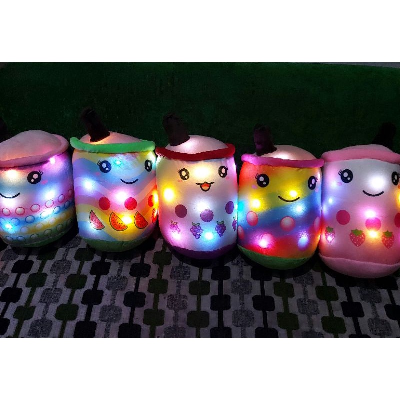 Boneka boba LED Rainbow SNI boneka boba model  terbaru rainbow