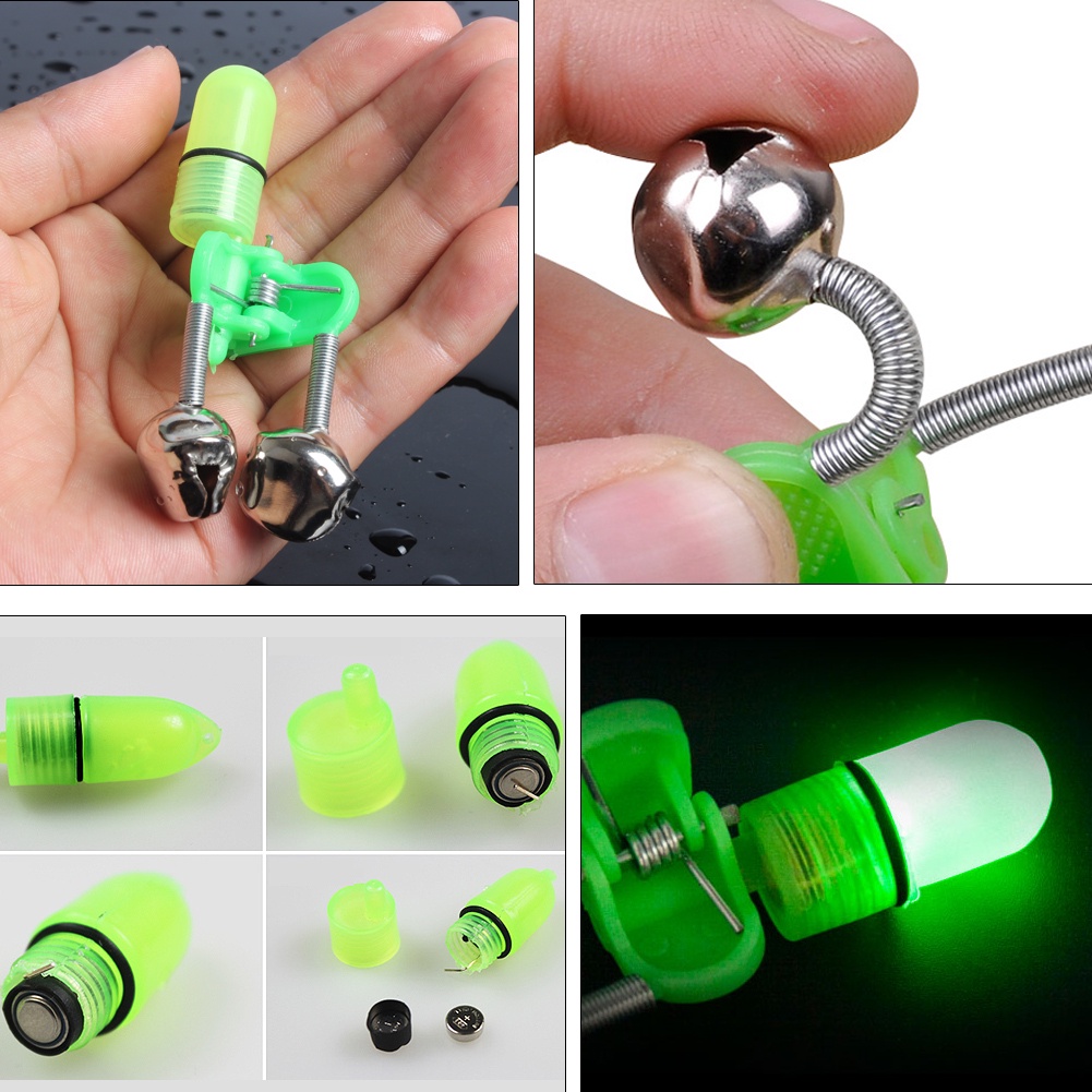 Sougayilang 2 pcs Joran LONCENG BELL DI JEPIT UJUNG MENDETEKSI IKAN Alat Pancing Mancing Terbaru Murah Premium Fishing