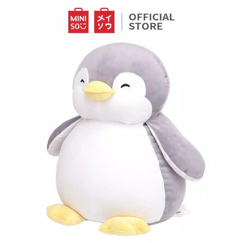 Boneka Plush Toys PP Cotton Soft and Cute Fuzzy Plush Pinguin Abu Ukuran 40 Cm Lucu dan Imut