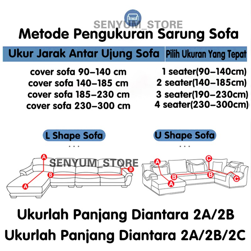 Cover Sofa Pattern Menarik / Anti Selip / Cover Sofa 1/2/3/4 seater Sarung Sofa Bed Elastis