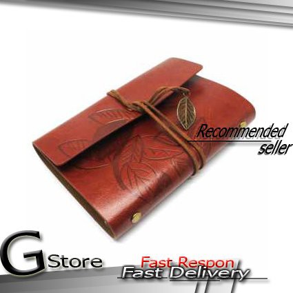 

BukuCatatanBinderNoteRetroLeafLeatherA6Paper