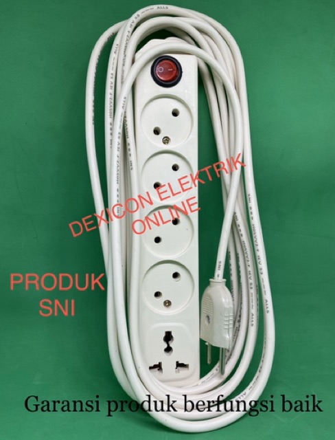 Stop kontak gepang 5 LB +3 mtr/colokan listrik gepeng/stop kontak/sambungan kabel/terminal listrik