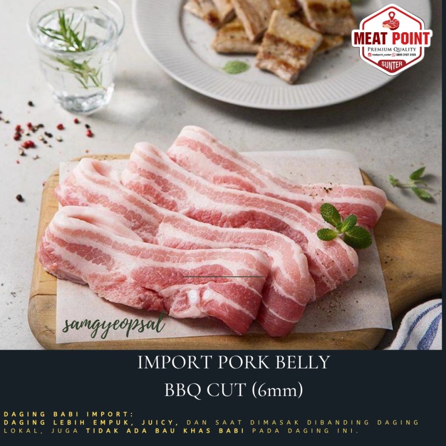 

Pork Belly Slice /Korean Bbq Import - Samcan Babi Iris 6mm - 500gram