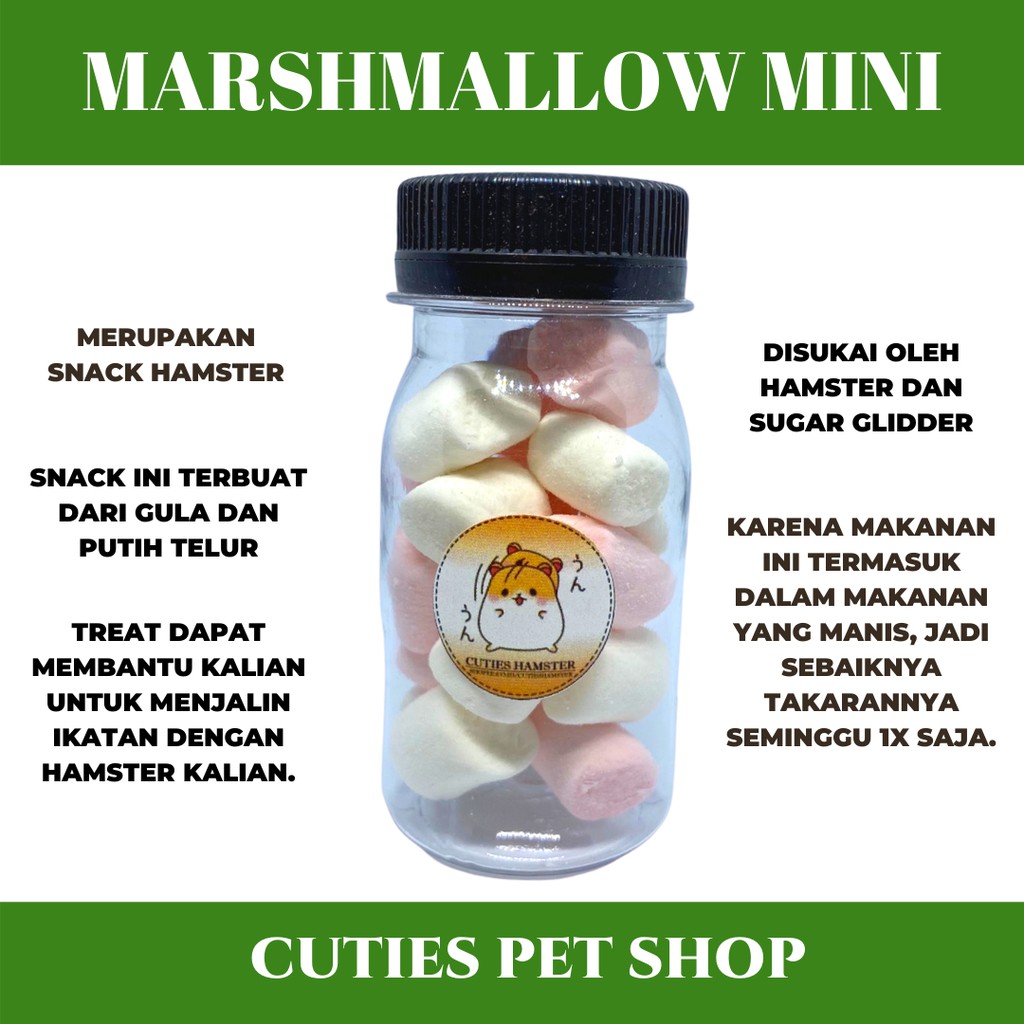 MARSHMALLOW HAMSTER / SNACK HAMSTER / MAKANAN HAMSTER