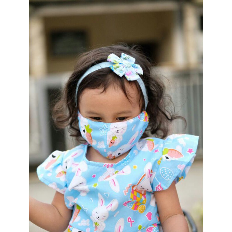 FIRZA Dress anak free masker usia 2-6 tahun