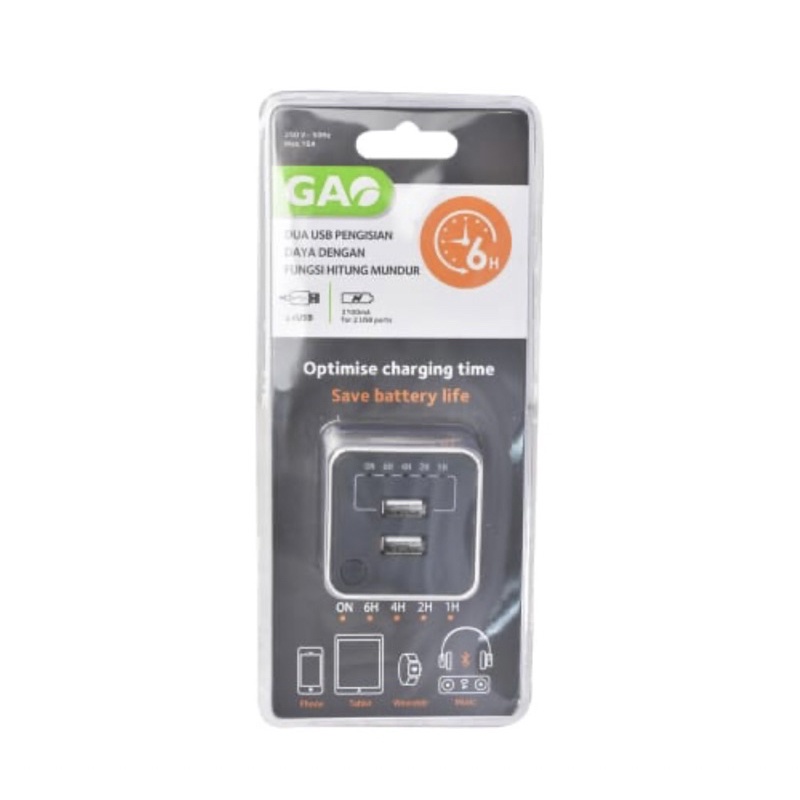 STOP KONTAK GAO SAKLAR TIMER USB 2 SOCKET 3.1 A/ACE TIMER USB 2 PORT/ACE TRAVEL ADAPTOR/ACE ADAPTOR FAST CHARGING