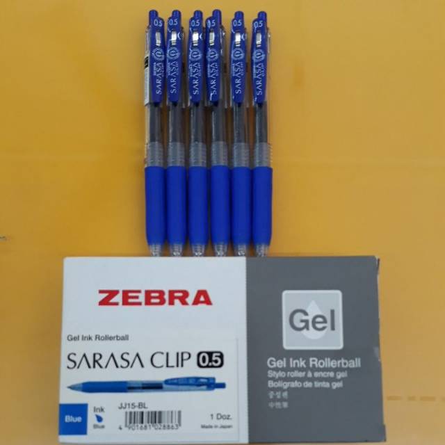 

Pena Zebra Sarasa Clip 0.5mm Biru @12