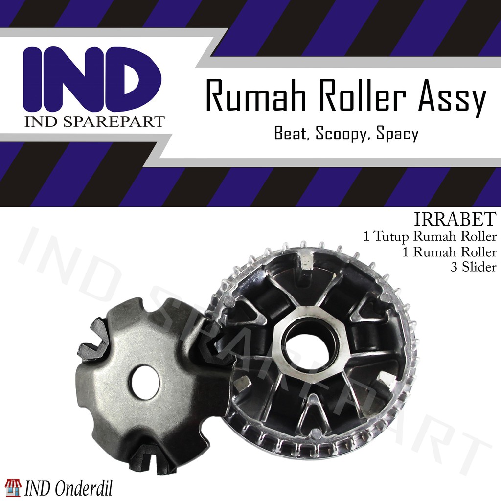 Rumah Roller/Roler Assy/Penutup/Tutup/Slider/Set/Lengkap Beat Karbu/Scoopy Carbu/Spacy Karbu