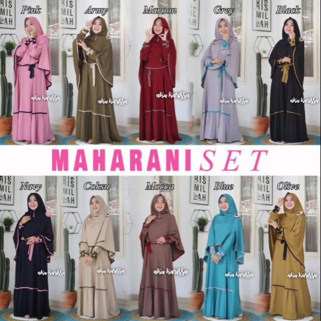 ORI AKU KARISSA - TERBARU - MAHARANI SET SYARI - GRATIS KHIMAR JUMBO