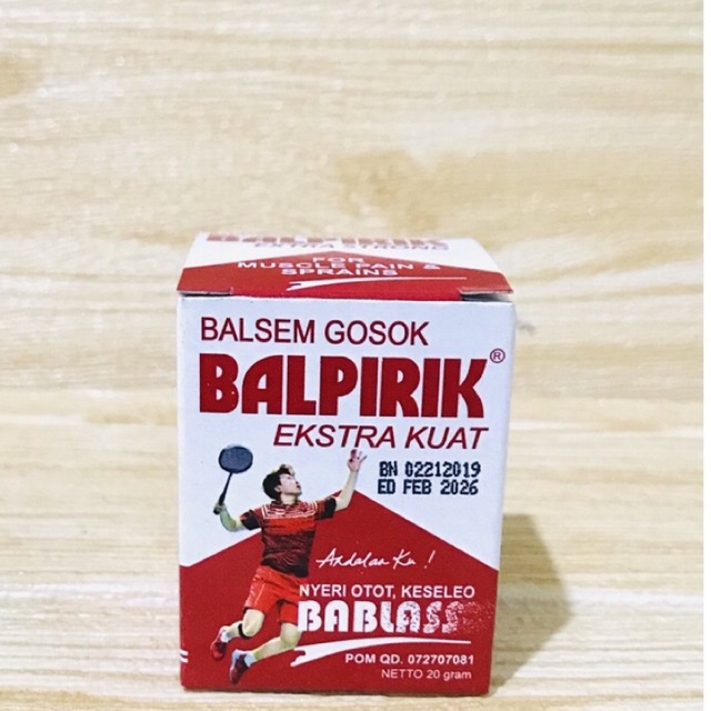 BALPIRIK EXTRA KUAT (MERAH) BALSAM 20 G | Meringankan Nyeri Otot, Pegal-Pegal, Flu