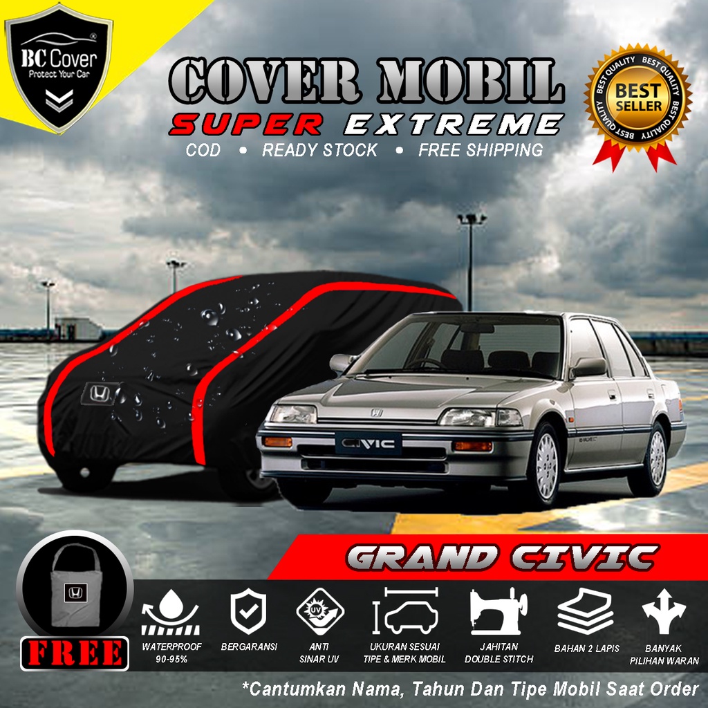 Body Cover Mobil Grand Civic Outdoor Waterproof / Sarung Mobil Sedan Grand Civic Waterproof / Selimut Tutup Honda Grand Civic Penutup Mantol Kerudung Mantel Grand Civic Waterproof Outdoor Anti Air