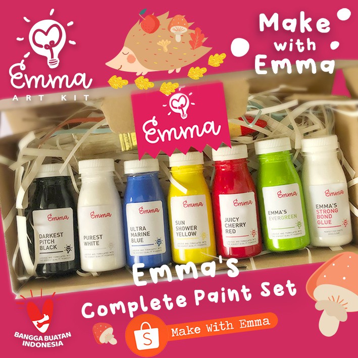 

Complete Acrylic Paint Set by Emma Art Kit for Painting / Mixed Media Art Projects
