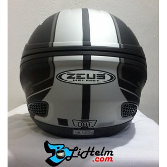 helm ZEUS ZS 610 BLACK DOFF 0017 SILVER Terbaik