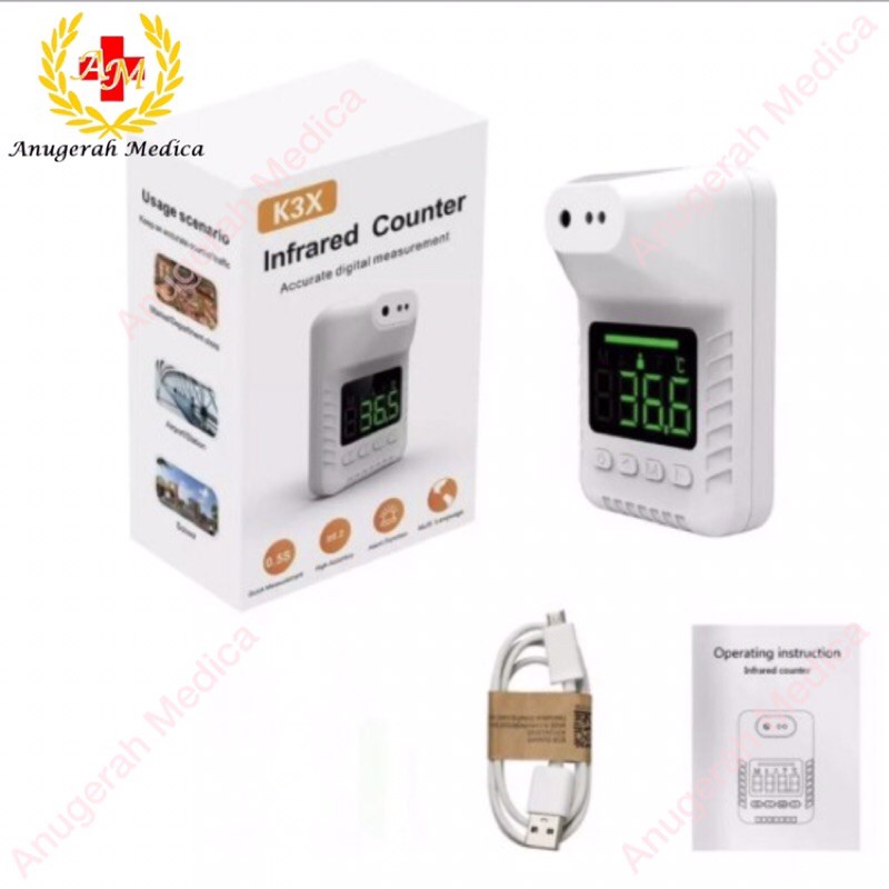 Thermometer Infrared K3X Infrared Thermometer Forehead Non contact termometer automatic