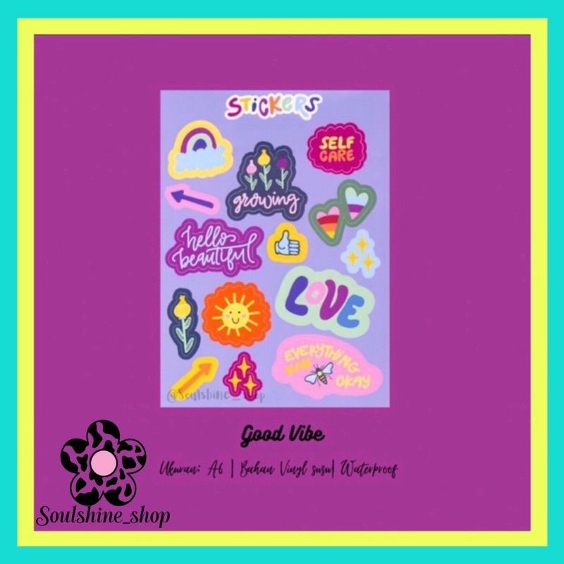 

Good Vibe Sticker Sheets untuk Scrapbook/Jurnal/Diary