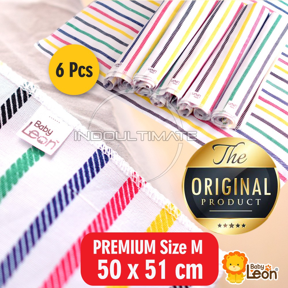 100% CEPAT SERAP COTTON Alas ompol bayi BABY LEON ukuran TERLENGKAP AO-01 BABY LEON  perlak alas tidur bayi popok bayi murah perlengkapan bayi lahir alas ompol lorek bayi lemek lurik katun AO-05 BABY STAR