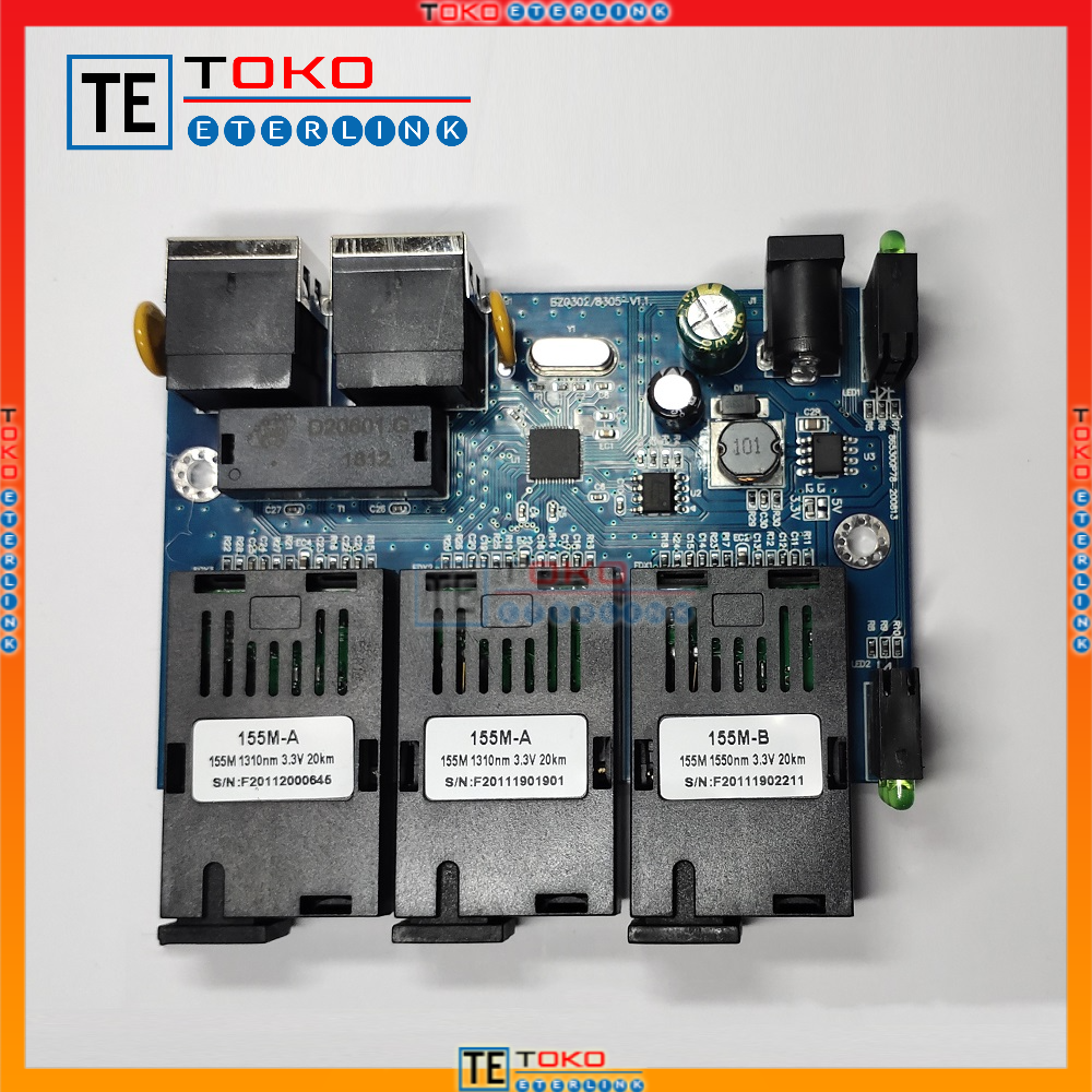 [BARU!!!] Switch Ethernet Media Fiber Optik Mode Tunggal 3sc2rj-AAB-PCB GARANSI MURAH 1-5