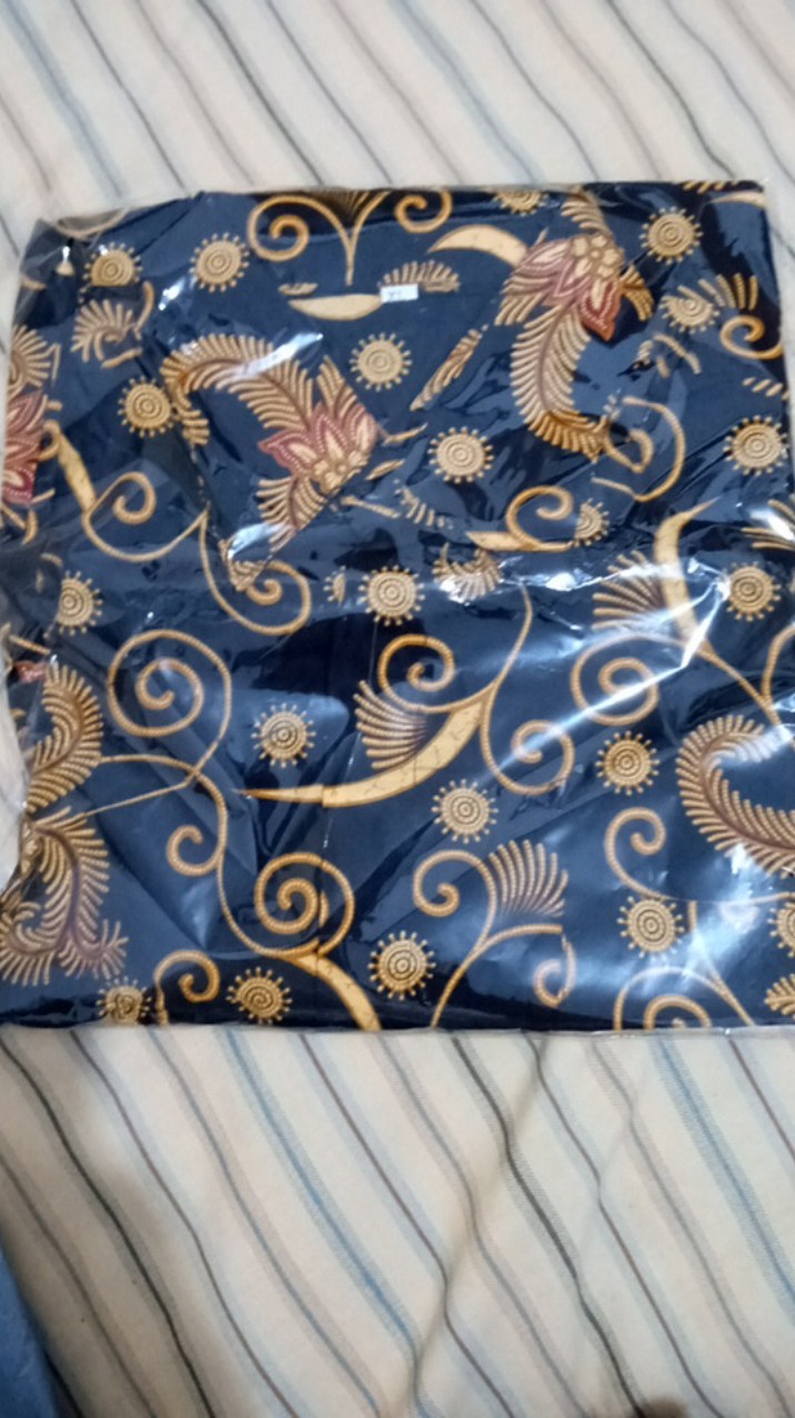Asifa Batik Hrb026 Kenongo Kemeja Tosca Pendek Pekalongan Padi M L Xl Sogan Tulis Halus Kemeja Batik