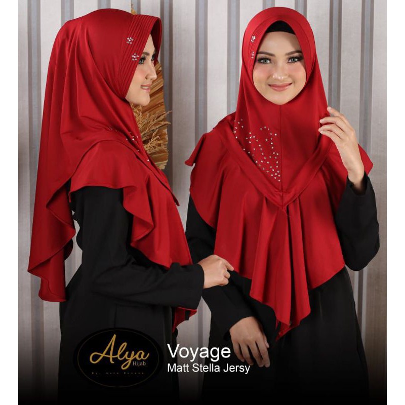 ORI ALYA KHIMAR VOYAGE HIJAB PREMIUM JILBAB KERUDUNG BERGO INSTAN JUMBO BARBARA XL XXL ORIGINAL FO