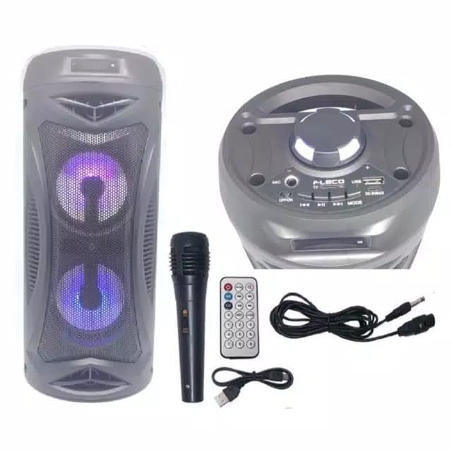 speaker bluetooth fleco f-8880 multimedian mp3 free mic dan multibass