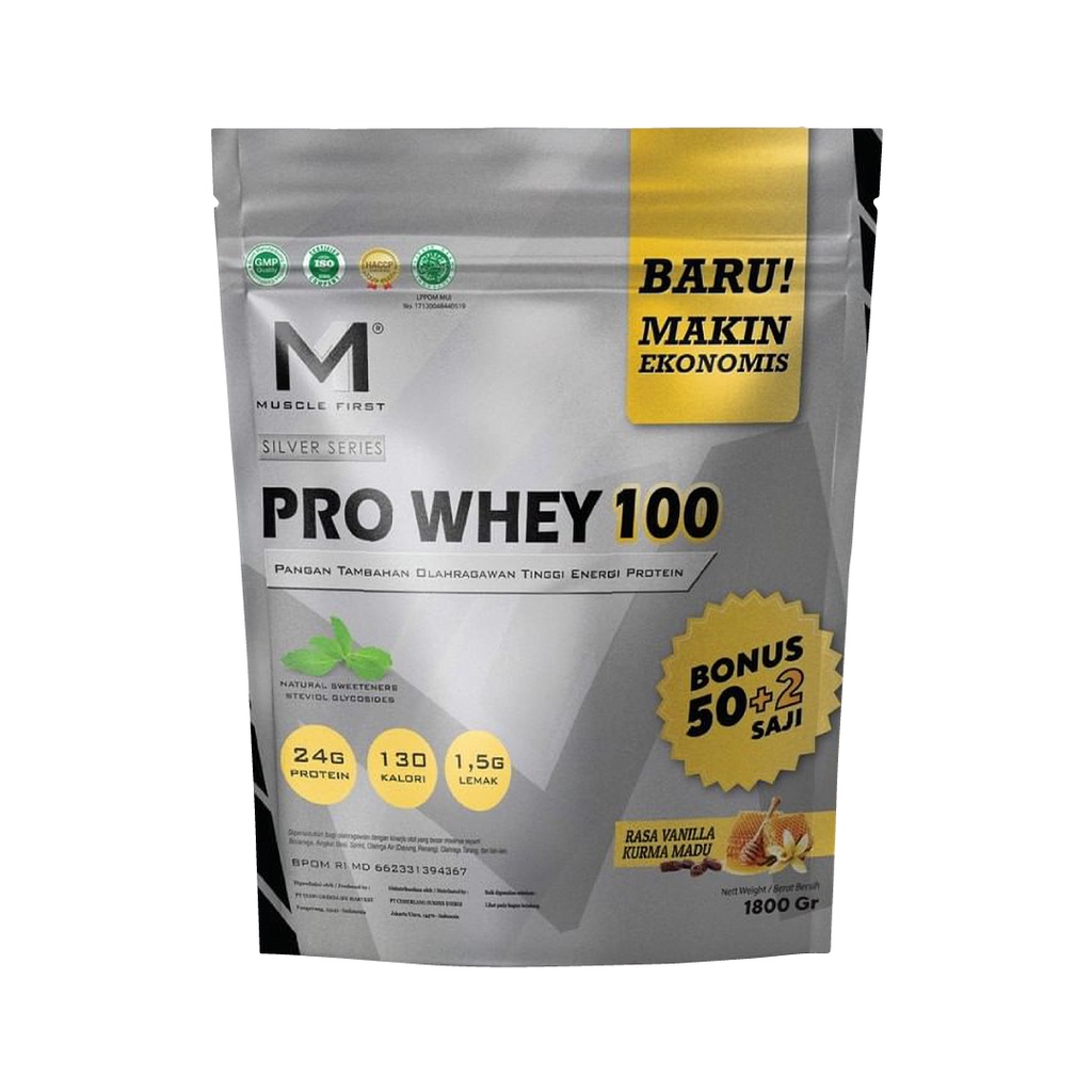 M1 Muscle First Pro Whey 100 4Lbs 4lb 1.8kg BPOM Halal