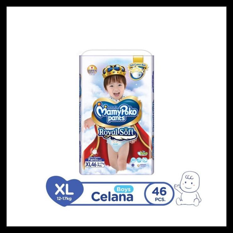 TERMURAH MamyPoko XL46 / Mamy Poko XL 46 Pants Royal Soft Boys