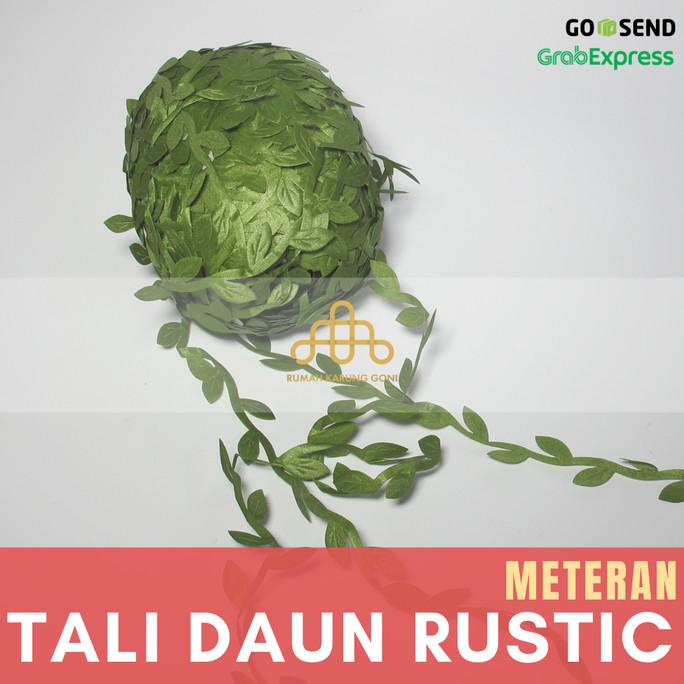 

Tali Daun Bahan DIY Per Meter - Tali Pita Motif Daun Hijau - Pita Daun