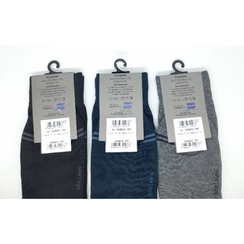 John Lewis Socks - Kaos Kaki Kerja Pria - Casual - Anti Bacteri - JLEWIS2 - P01