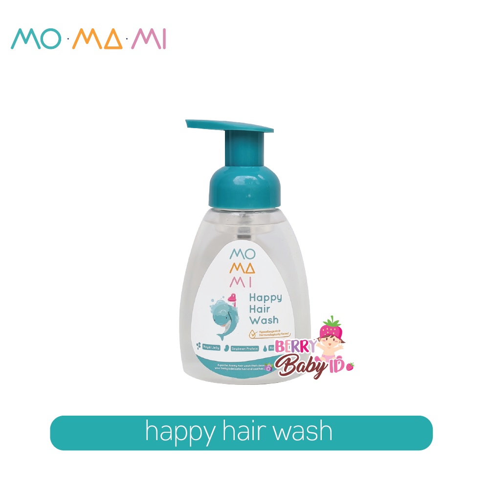 Momami Happy Hair Wash Baby Shampo Shampoo Bayi Hypoallergenic 250ml Berry Mart