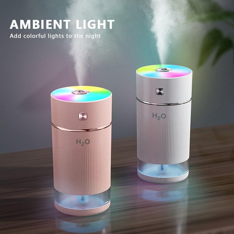 AIR HUMIDIFIER ULTRASONIC AROMATHERAPHY OIL DIFFUSER PORTABLE FZ010 240ML DENGAN BATTERY RECHARGEABLE 500MAH