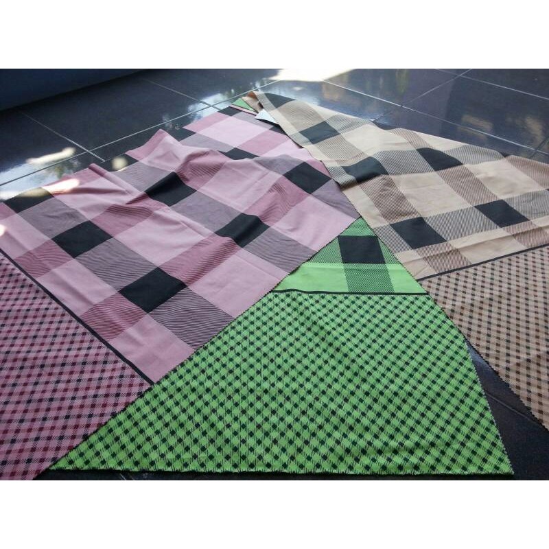 Bahan Kain Sprei KATUN Kotak-kotak Square