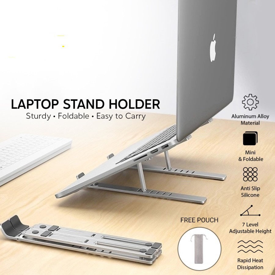 Trend-Dudukan Laptop Stand Holder Laptop Aluminium