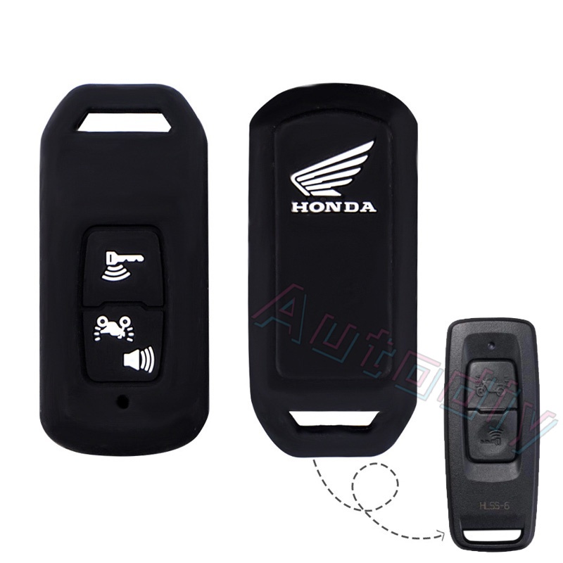 Casing Kunci Mobil Honda New Pcx160 2021 2 Tombol Bahan Silikon Case Kunci Remote Motor HONDA VARIO PCX 150 Klik GC 150 V2 PCX-160 PCX160 PCX 160 Bahan Silikon