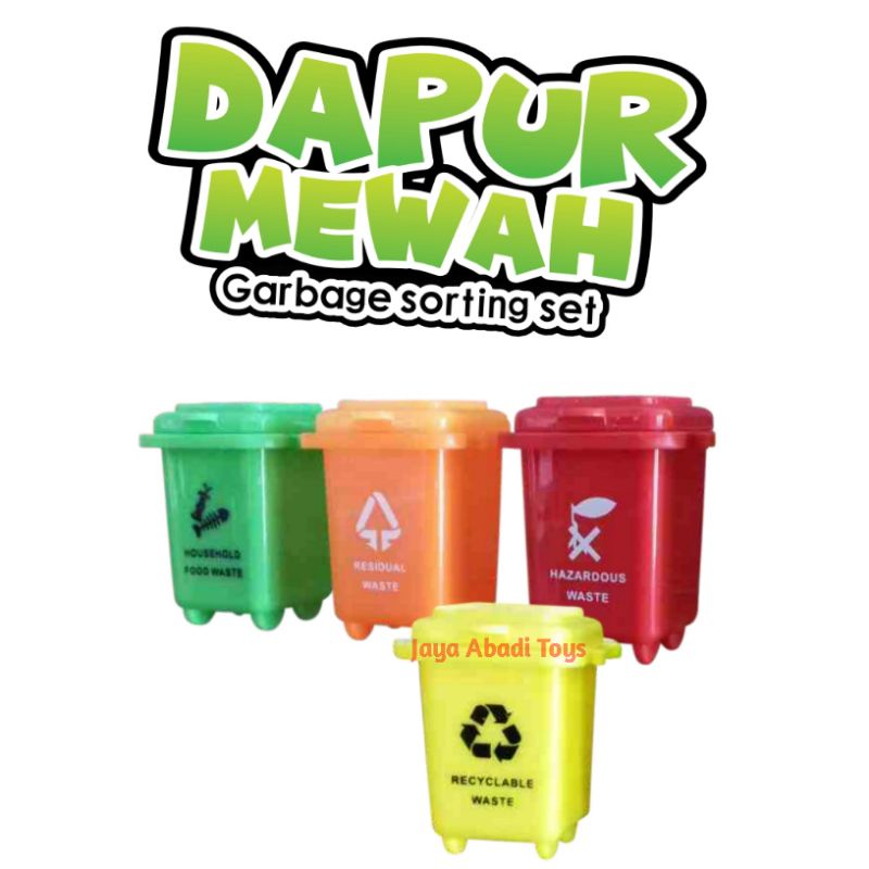 MAINAN ANAK MURAH !!! DAPUR GARBAGE SORTING SET MK03MEWAH