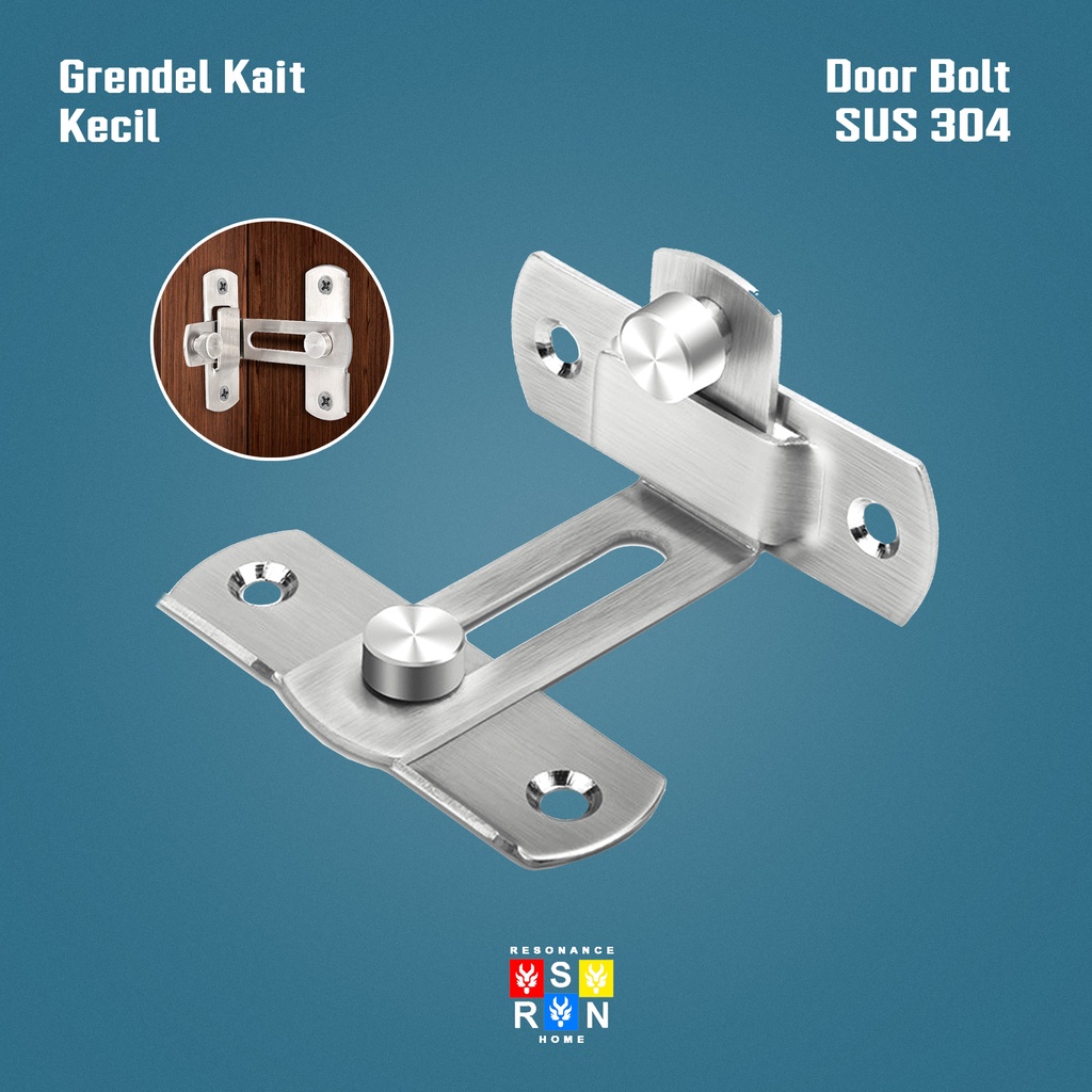 Grendel Kait Siku Sus 304 / Slot Pintu Geser Sliding Size Kecil Resonance Home