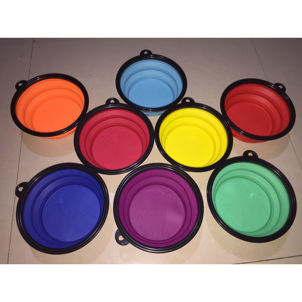 CA555 Travel Folding Bowl Mangkuk Piring Lipat Silicon Kucing Anjing