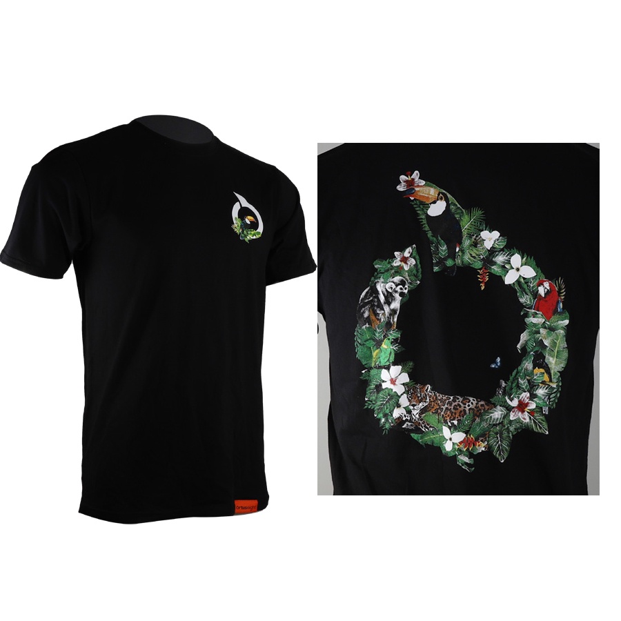 BAJU KAOS ORTUSEIGHT JUNGLE T-SHIRT - Black (100% ORIGINAL)